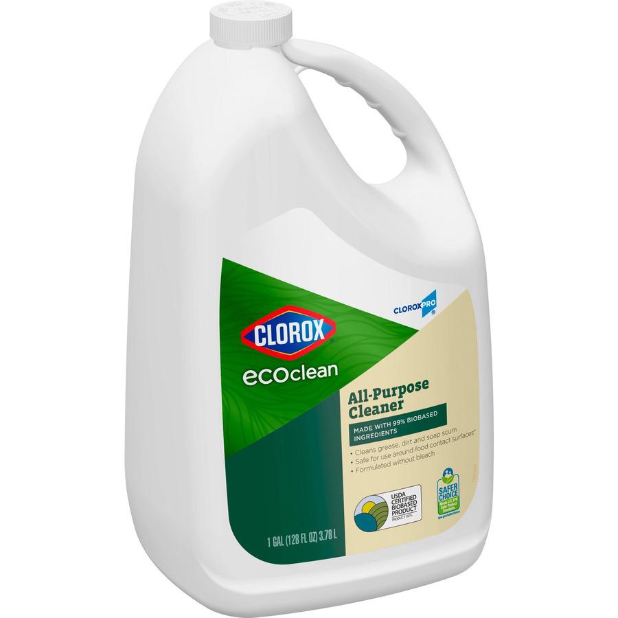 CloroxPro&trade; EcoClean All-Purpose Cleaner Refill - 128 fl oz (4 quart) - 1 Each - Bio-based, Paraben-free, Dye-free, Phthalate-free, Chemical-free, Fume-free, Residue-free, Refillable - Green, Whi. Picture 12