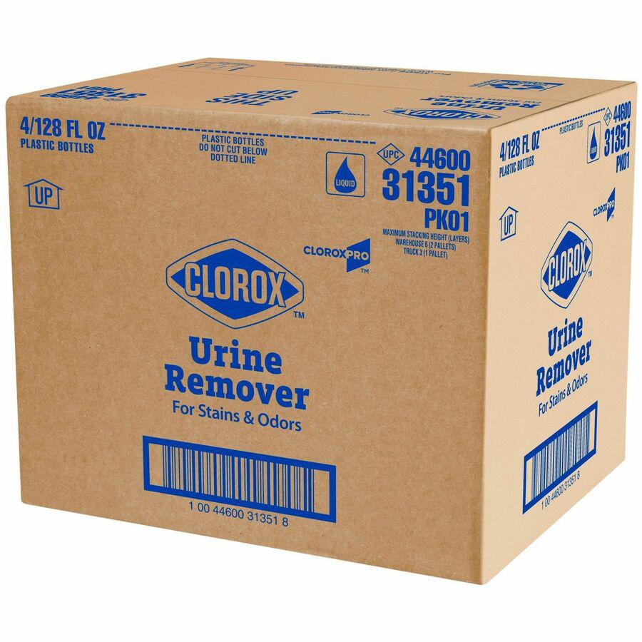 CloroxPro&trade; Urine Remover for Stains and Odors Refill - 128 fl oz (4 quart) - 60 / Bundle - Bleach-free - Clear. Picture 9
