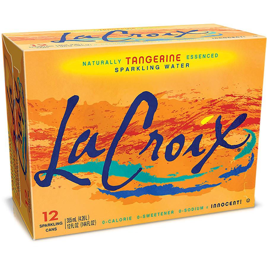 LaCroix Tangerine Flavored Sparkling Water - Ready-to-Drink - 12 fl oz (355 mL) - 2 / Carton / Can. Picture 2