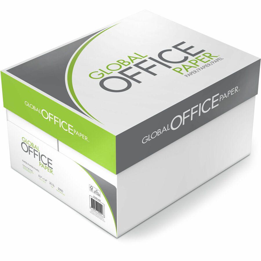 Global Office Premium Multipurpose Paper - 96 Brightness - 8 1/2" x 14" - 40 / Pallet - 500 Sheets per Ream - White. Picture 2