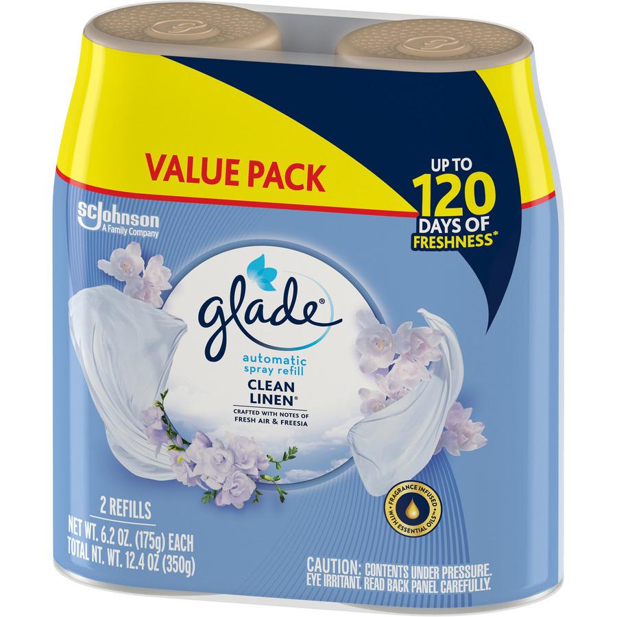 Glade Automatic Spray Refill Value Pack - 12.40 oz - Clean Linen - 60 Day - 2 / Pack - Long Lasting, Phthalate-free, Paraben-free, Formaldehyde-free. Picture 3