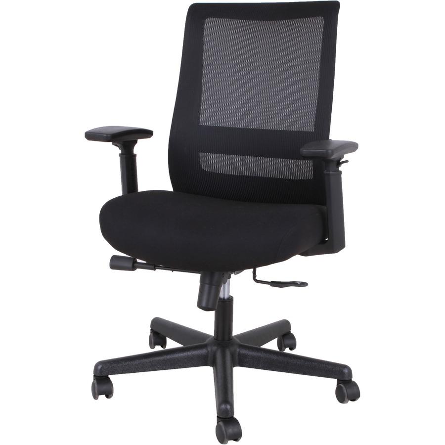 Lorell Mesh High-back Executive Chair - High Back - 5-star Base - Black - Armrest - 1 Each. Picture 7