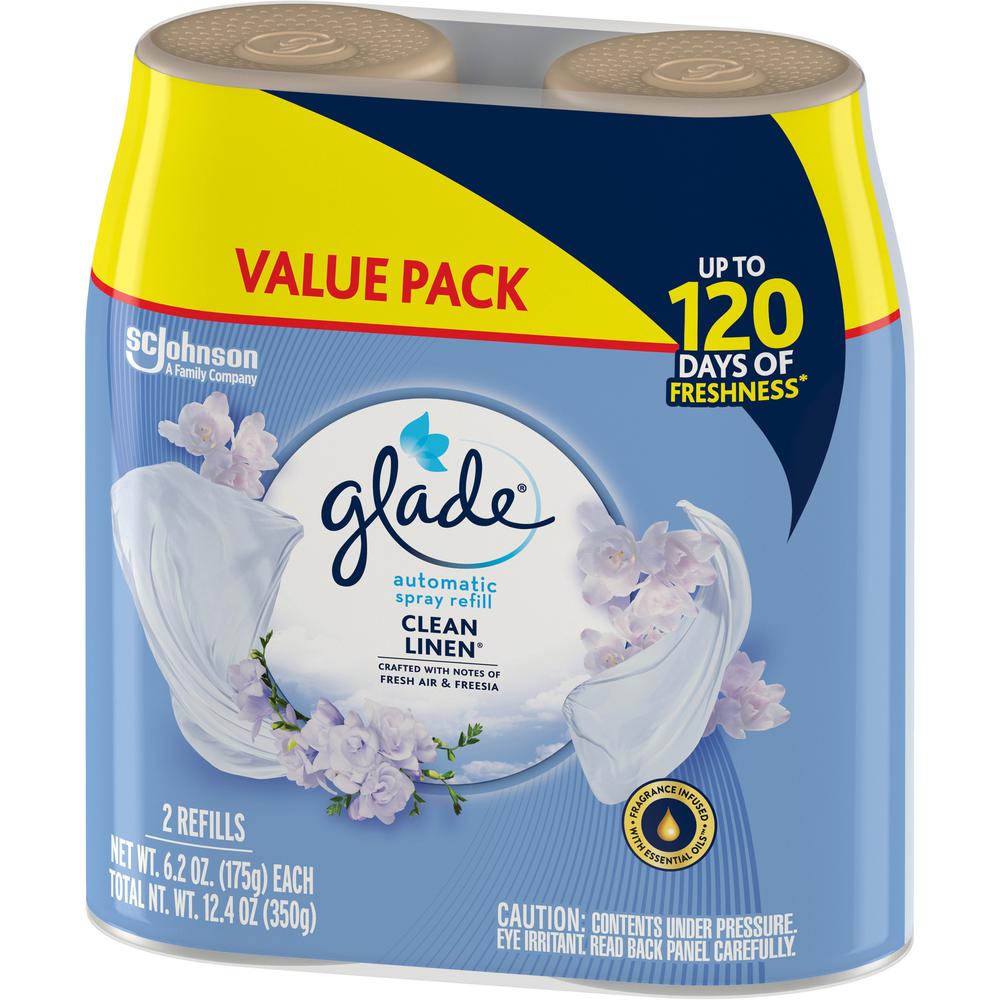 Glade Automatic Spray Refill Value Pack - 12.40 oz - Clean Linen - 60 Day - 2 / Pack - Long Lasting, Phthalate-free, Paraben-free, Formaldehyde-free. Picture 2
