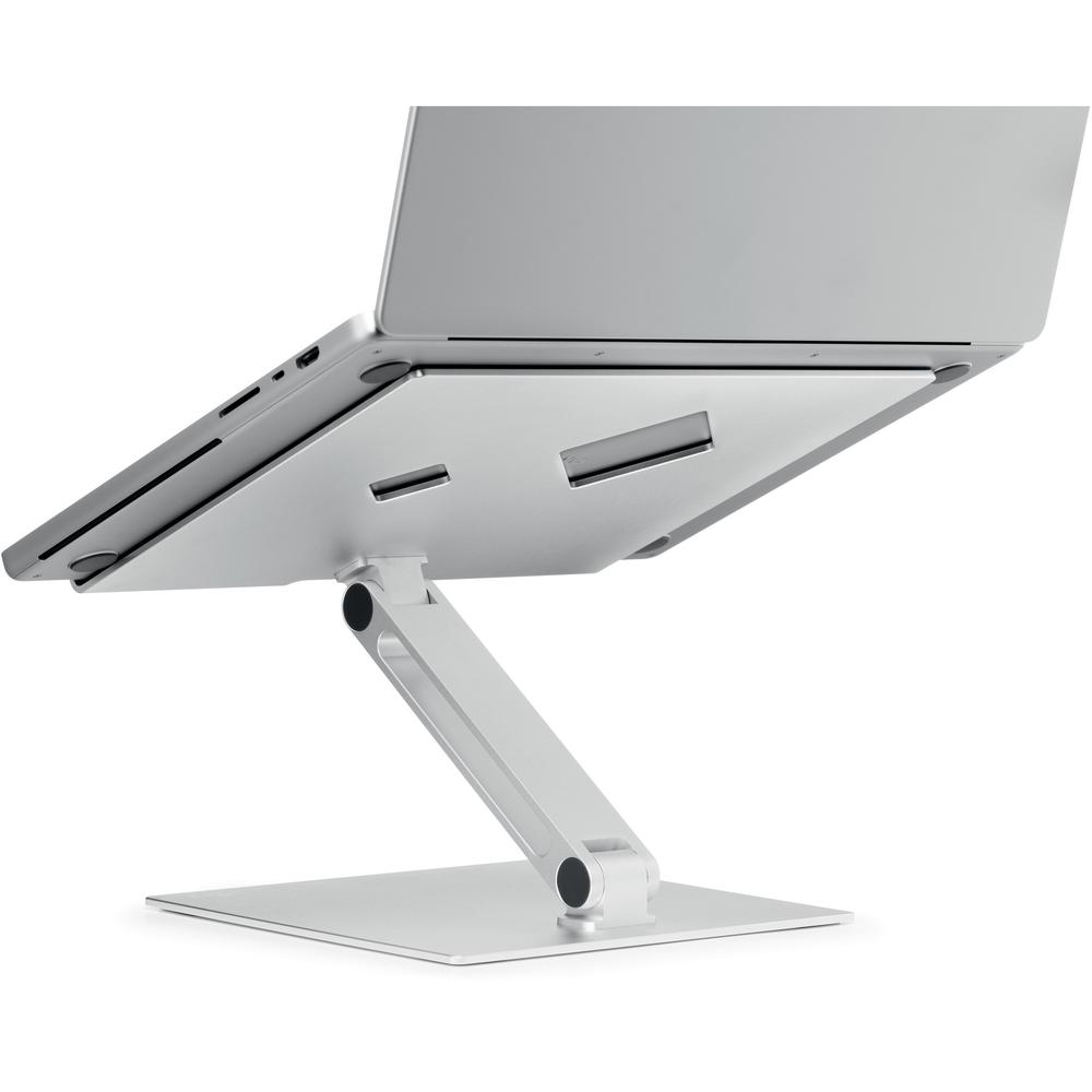 DURABLE RISE Laptop Stand - Up to 17" Screen Support - 12.6" Height x 9.1" Width x 11" Depth - Desktop, Tabletop - Aluminum - Silver. Picture 7