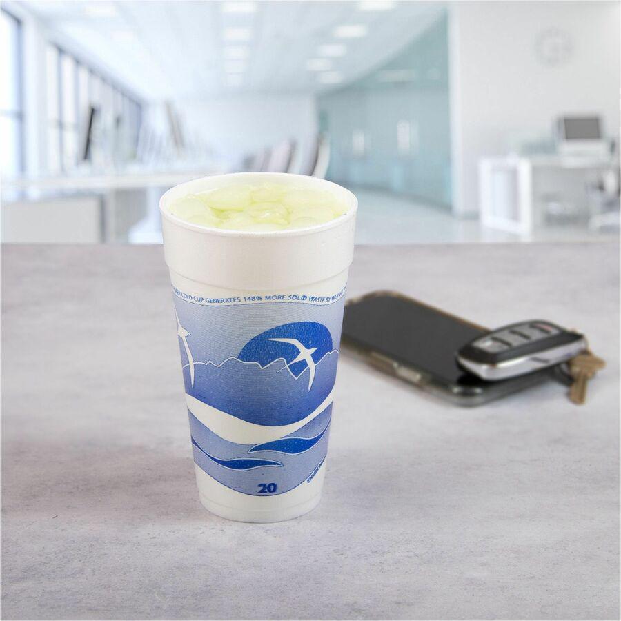 Dart 20 oz Horizon Design Foam Cups - 25.0 / Pack - 20 / Carton - Blueberry - Foam - Coffee, Soft Drink, Juice, Tea, Water, Hot Drink, Cold Drink. Picture 2