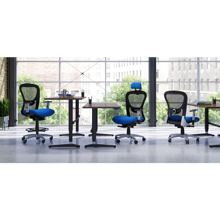 9 to 5 Seating Strata 1580 Task Chair - Mesh Back - High Back - 5-star Base - Dove - 1 Each. Picture 2