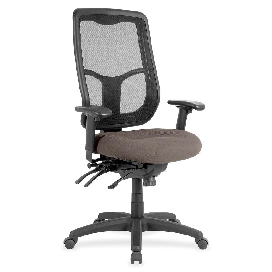 Eurotech Apollo High Back Multi-funtion Task Chair - Gray Fabric Seat - 5-star Base - 1 Each. Picture 3