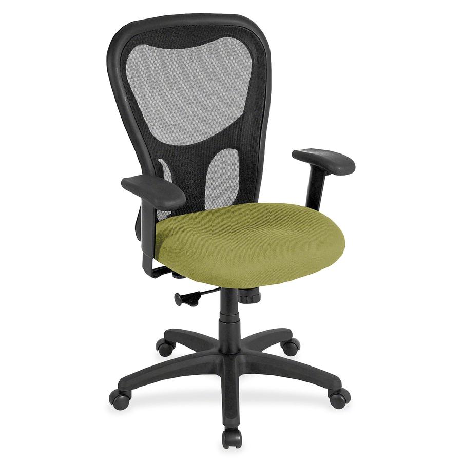 Eurotech Apollo Synchro High Back Chair - Emerald Fabric Seat - 5-star Base - 1 Each. Picture 2