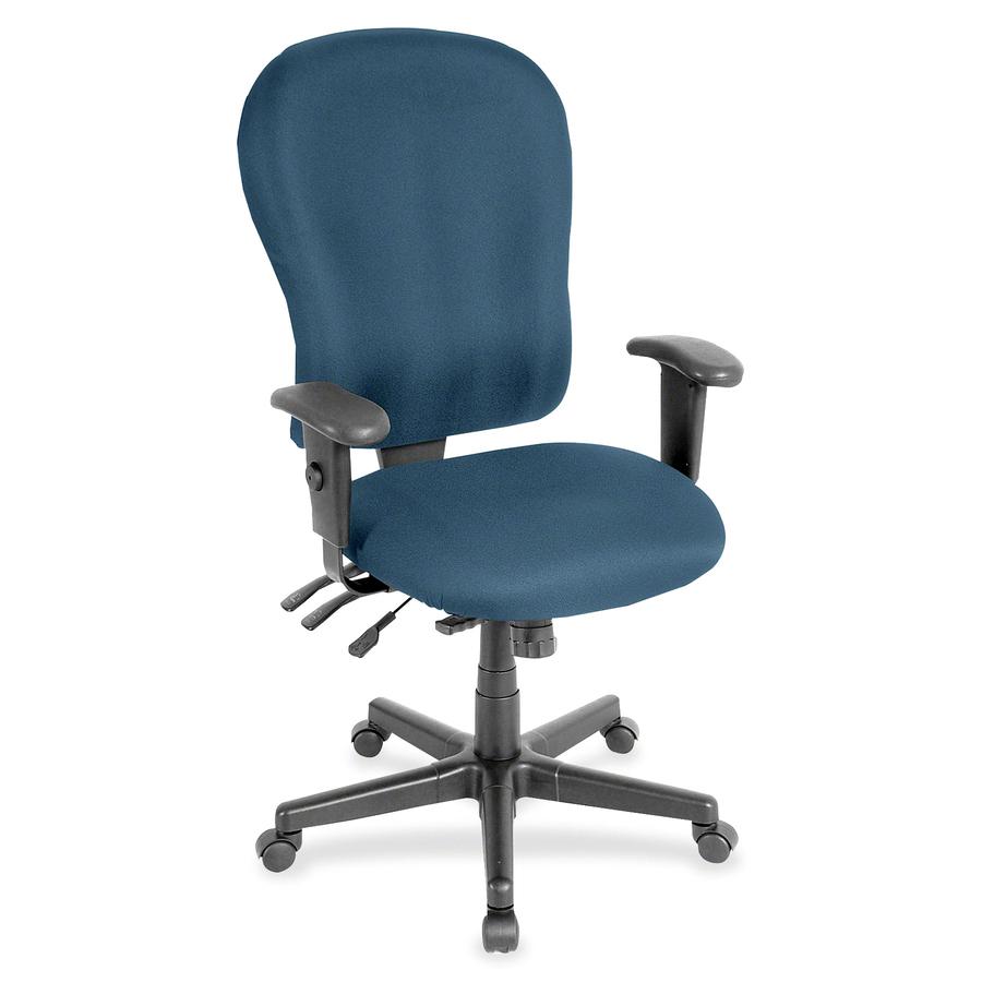 Eurotech 4x4xl High Back Task Chair - Graphite Fabric Seat - Graphite Fabric Back - 5-star Base - 1 Each. Picture 2