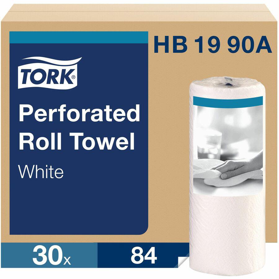 TORK Main Street Household Roll Towels - 2 Ply - 11" x 63 ft - 84 Sheets/Roll - 4.40" Roll Diameter - Fiber - 30 / Carton. Picture 3