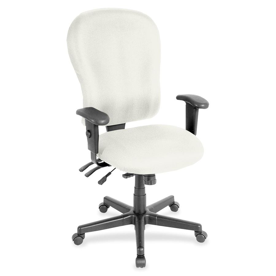 Eurotech 4x4xl High Back Task Chair - Snow Vinyl Seat - Snow Vinyl Back - High Back - 5-star Base - Armrest - 1 Each. Picture 2