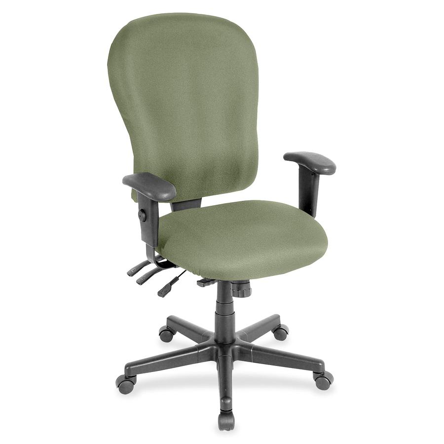 Eurotech 4x4xl High Back Task Chair - Mint Chocolate Fabric Seat - Mint Chocolate Fabric Back - High Back - 5-star Base - Armrest - 1 Each. Picture 2
