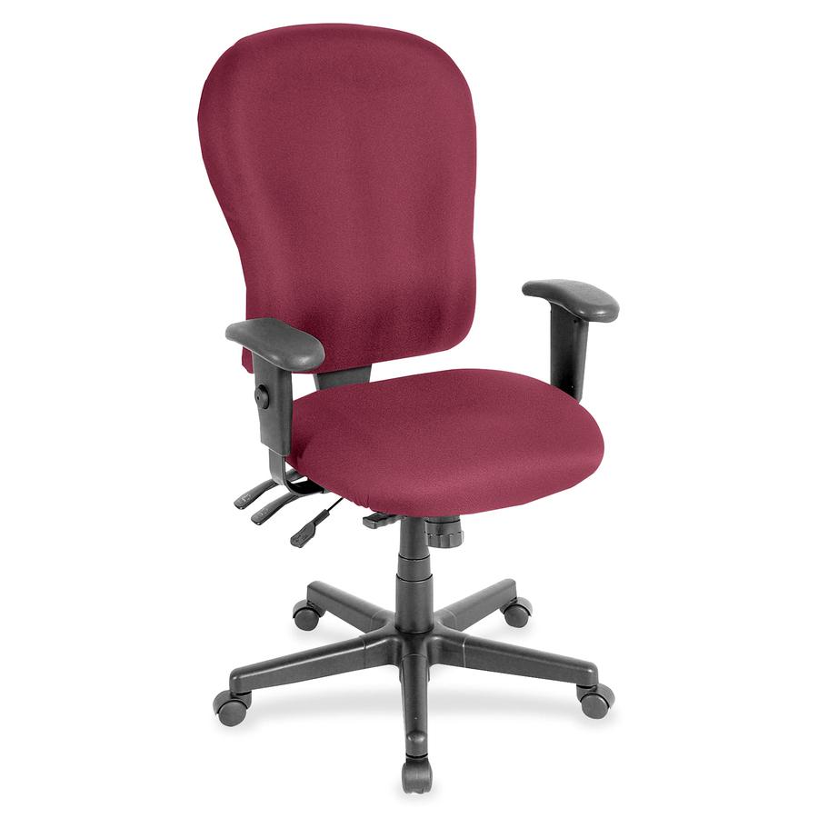 Eurotech 4x4xl High Back Task Chair - Regency Red Fabric Seat - Regency Red Fabric Back - High Back - 5-star Base - Armrest - 1 Each. Picture 2