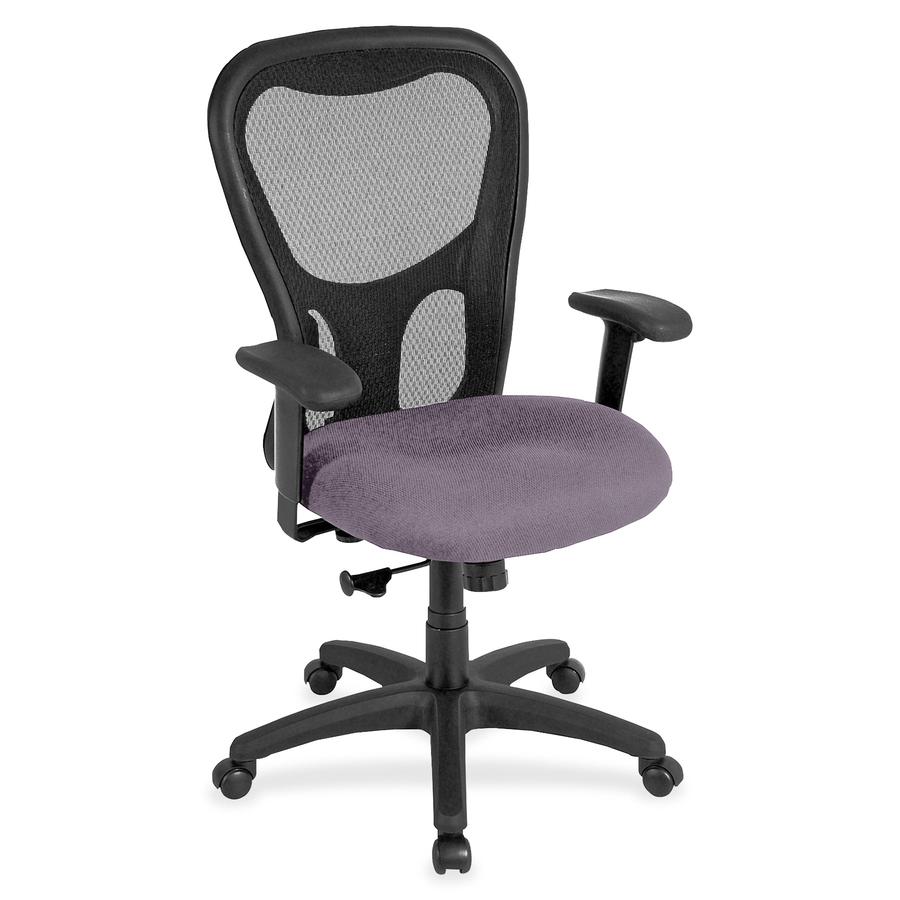 Eurotech Apollo Synchro High Back Chair - Violet Fabric Seat - High Back - 5-star Base - 1 Each. Picture 2