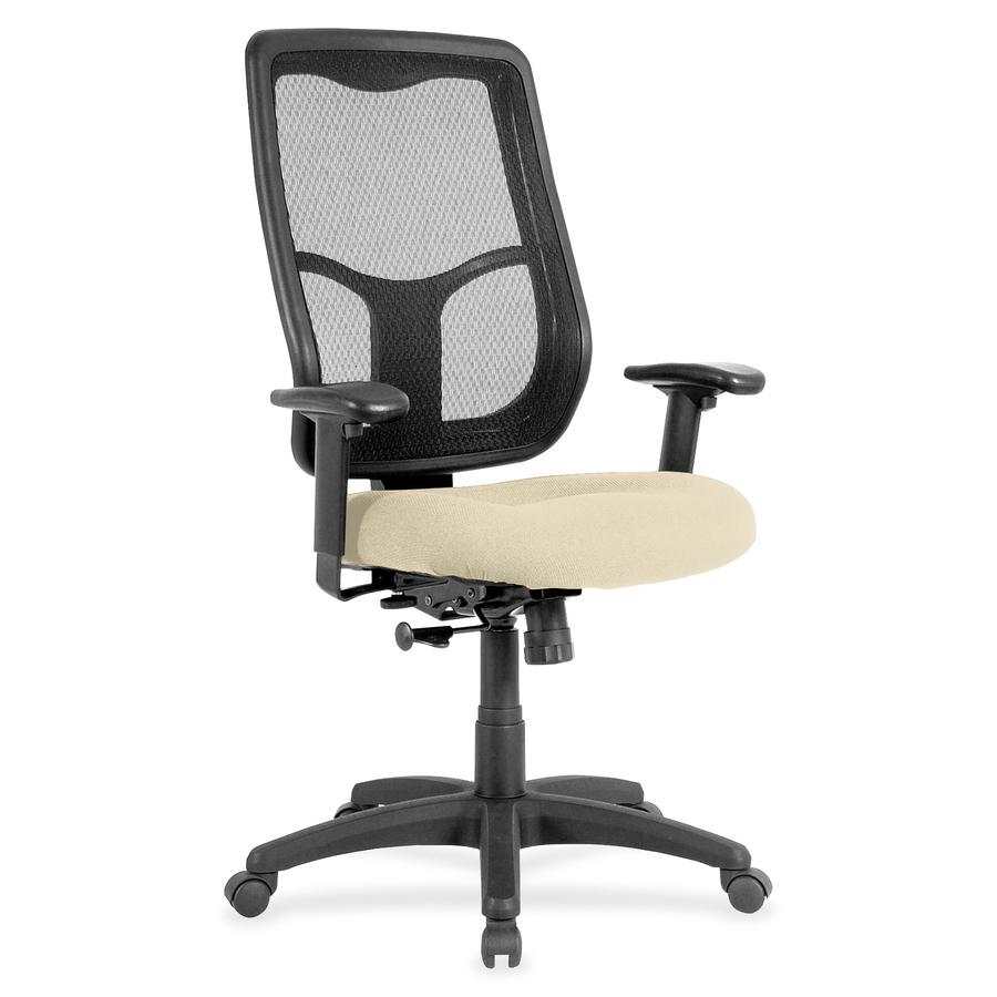 Eurotech Apollo High Back Synchro Task Chair - Metal Fabric, Vinyl Seat - High Back - 5-star Base - 1 Each. Picture 2