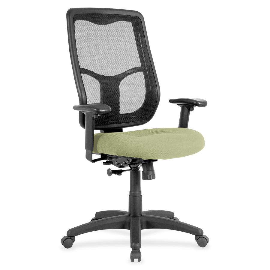Eurotech Apollo High-back with Ratchet Back - Sage Fabric, Vinyl Seat - High Back - 5-star Base - 1 Each. Picture 2