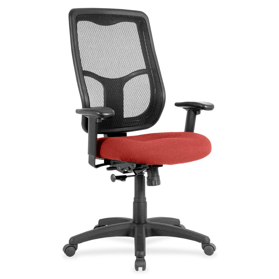 Eurotech Apollo High-back with Ratchet Back - Red Rock Fabric, Vinyl Seat - High Back - 5-star Base - 1 Each. Picture 2