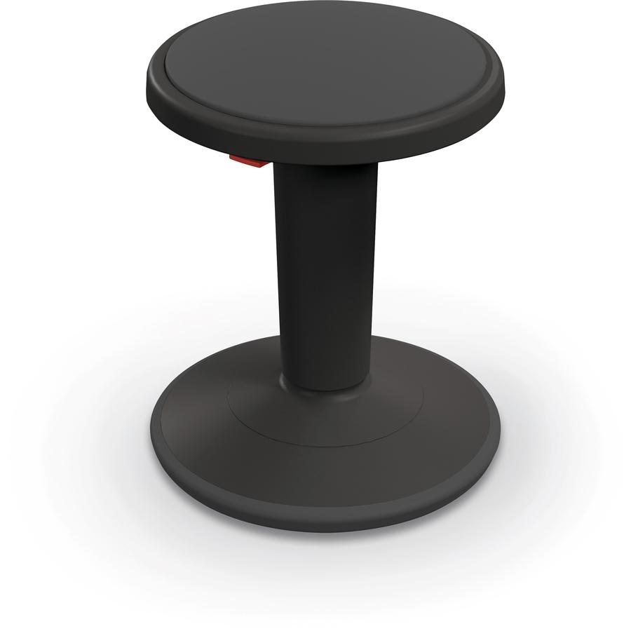 Balt Hierarchy Grow Stool - Gray Polypropylene, Thermoplastic Elastomer (TPE) Seat - Black Polypropylene Frame - Rounded Base - 1 Each. Picture 5