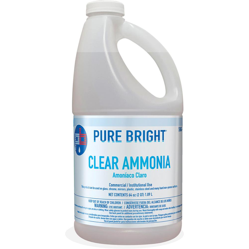 Pure Bright Custom Clear Ammonia - 64 fl oz (2 quart) - 8 / Carton - Clear. Picture 2