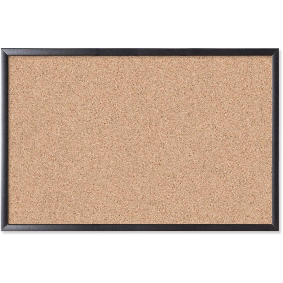 U Brands Cork Bulletin Board - 35" X 23" , Natural Cork Surface - Self-healing, Durable, Mounting System, Tackable, Sturdy - Black Wood Frame - 1. Picture 5
