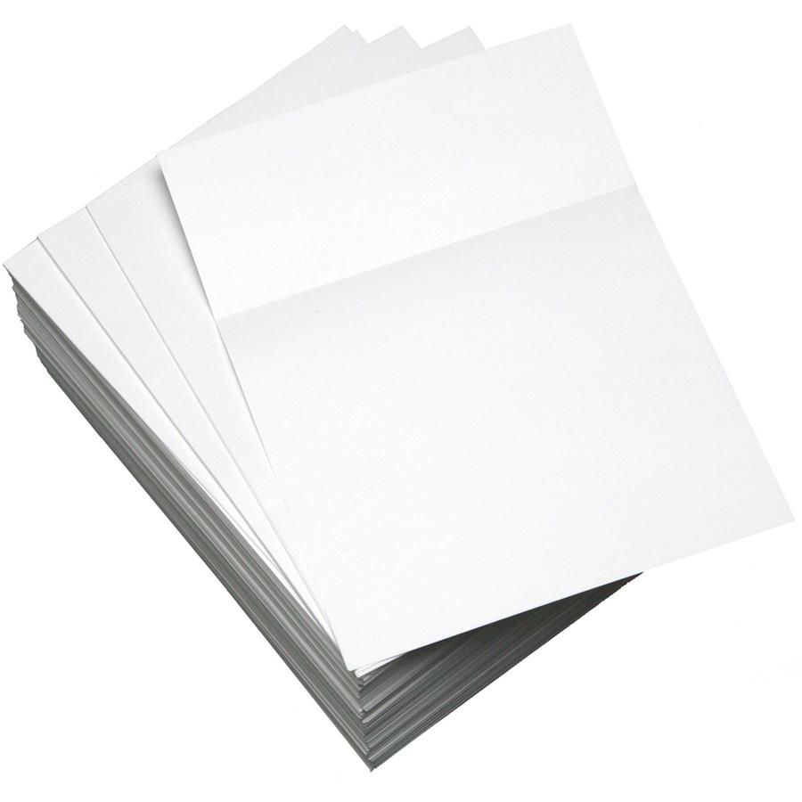 Lettermark Punched & Perforated Papers with Perforations 3-1/2" from the Bottom - White - 92 Brightness - Letter - 8 1/2" x 11" - 20 lb Basis Weight - 75 g/m&#178; Grammage - Smooth - 2500 / Carton - . Picture 2