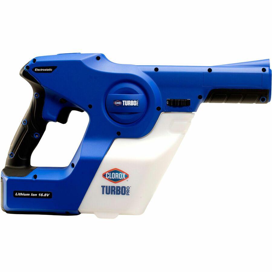 Clorox TurboPro Electrostatic Sprayer - Suitable For Disinfecting, Airport, Hotel, Laundry Room, Daycare, Office, Gym, Locker Room - Electrostatic, Handheld, Disinfectant, Lightweight - 1 / Each - Blu. Picture 4