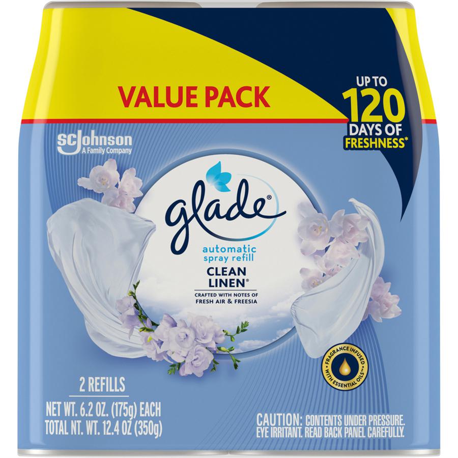 Glade Automatic Spray Refill Value Pack - 12.40 oz - Clean Linen - 60 Day - 2 / Pack - Long Lasting, Phthalate-free, Paraben-free, Formaldehyde-free. Picture 8