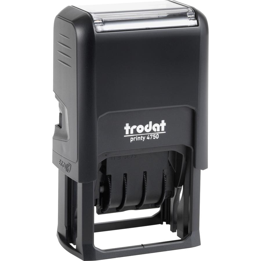 Trodat Ecoprinty 5-In-1 Date Stamp - Date Stamp - 10000 Impression(s) - Black, Red - Recycled - 1 Each. Picture 2