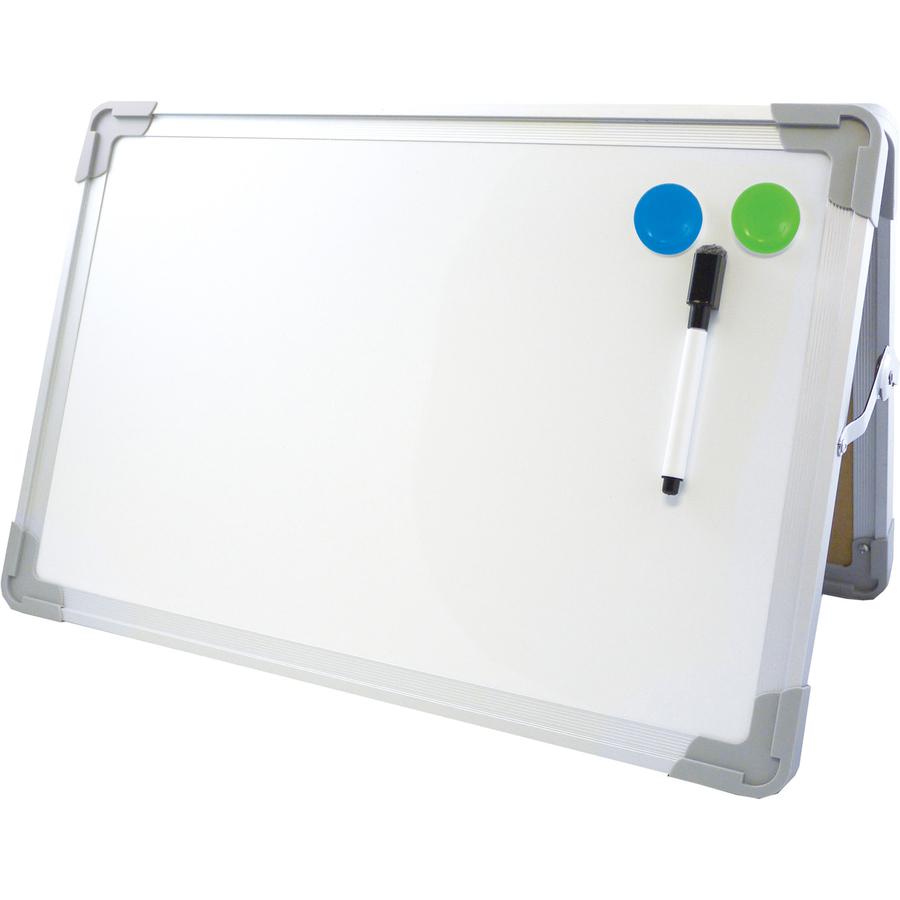 Flipside Desktop Easel Set with Pen and Two Magnets, 20" x 16". Picture 2