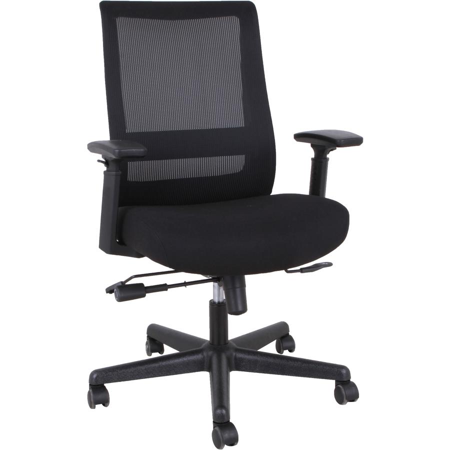 Lorell Mesh High-back Executive Chair - High Back - 5-star Base - Black - Armrest - 1 Each. Picture 14