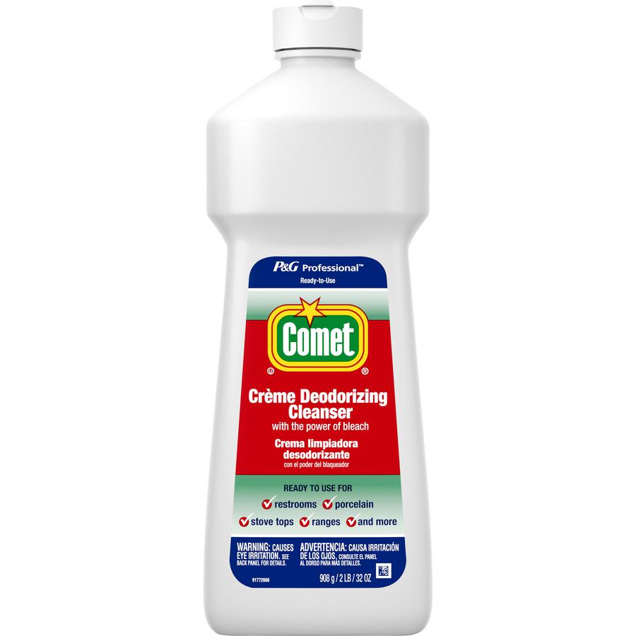 Comet Creme Deodorizing Cleanser - 32 fl oz (1 quart)Bottle - 1 Bottle - Non-scratching - White. Picture 4