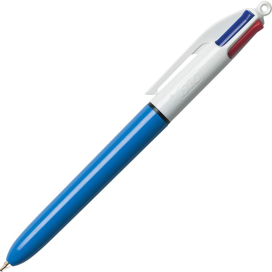 BIC 4-Color Retractable Pen - Medium Pen Point - Refillable - Retractable - Multi, Black, Red, Green - Blue, White Barrel - 1 Each. Picture 6