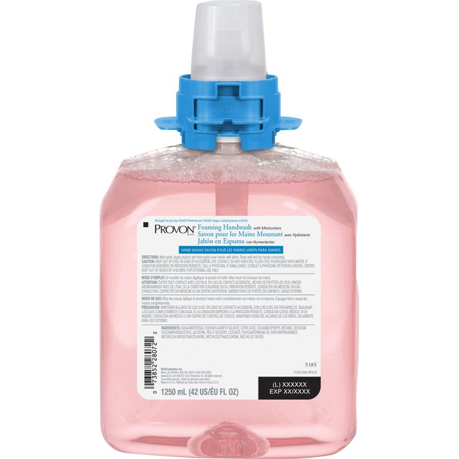 Provon FMX-12 Refill Foaming Handwash - Cranberry ScentFor - 42.3 fl oz (1250 mL) - Kill Germs - Hand, Skin - Moisturizing - Pink - Rich Lather, Bio-based - 4 / Carton. Picture 4