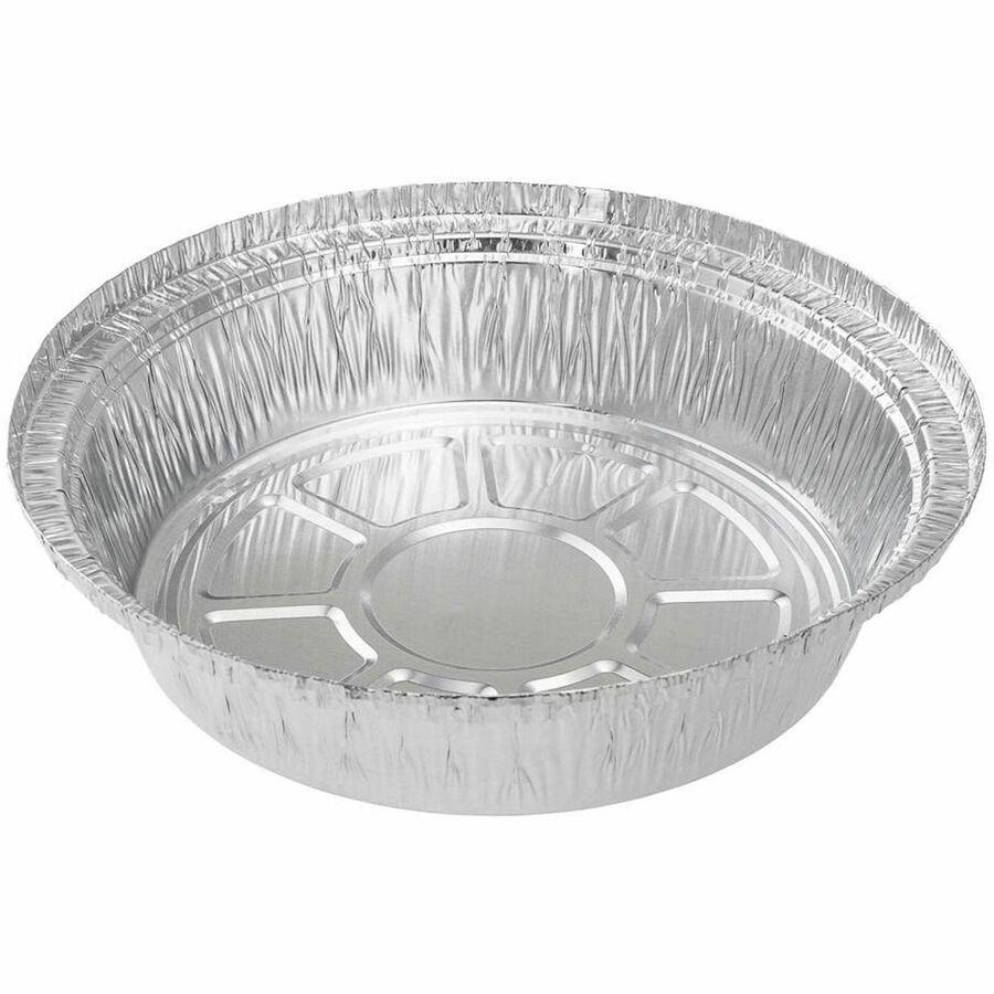 BluTable 7" Round Foil Pans - Food, Food Storage - 7" Diameter - Silver - Aluminum Body - Round - 500 / Carton. Picture 10