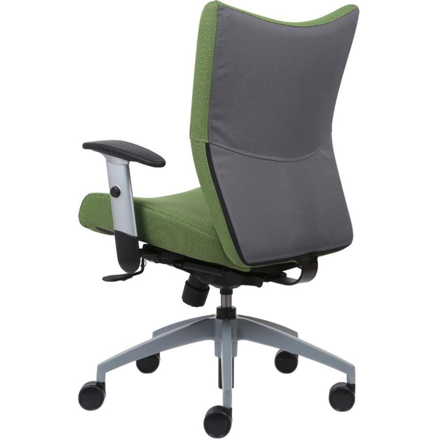 9 to 5 Seating Bristol Mid Back - Baltic Leather Seat - Baltic Leather Back - Mid Back - 5-star Base - 1 Each. Picture 7