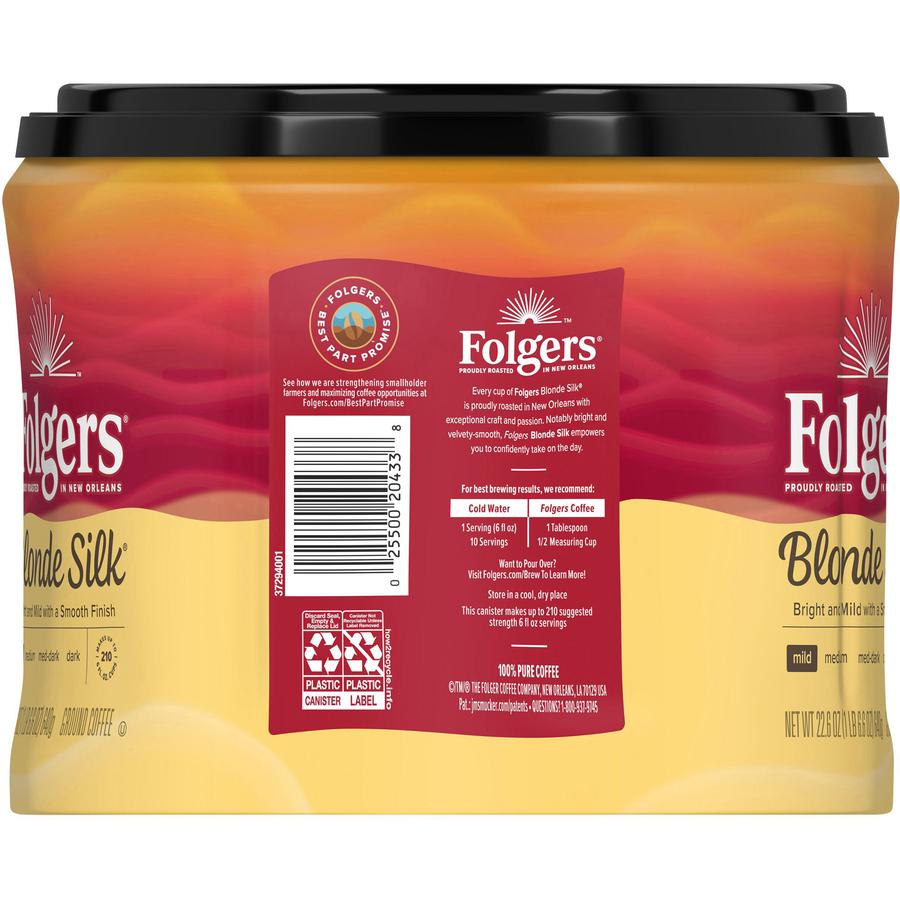 Folgers&reg; Ground Blond Silk Coffee - Light/Mild - 22.6 oz - 1 Each. Picture 6