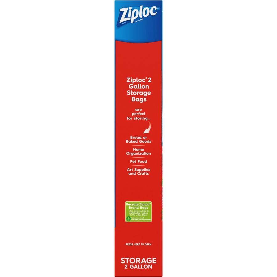 Ziploc&reg; 2-gallon Storage Bags - Extra Large Size - 2 gal Capacity - 13" Width - Zipper Closure - Plastic - 12/Box - Food, Money, Vegetables, Fruit, Yarn, Cosmetics, Business Card, Map, Meat, Seafo. Picture 5