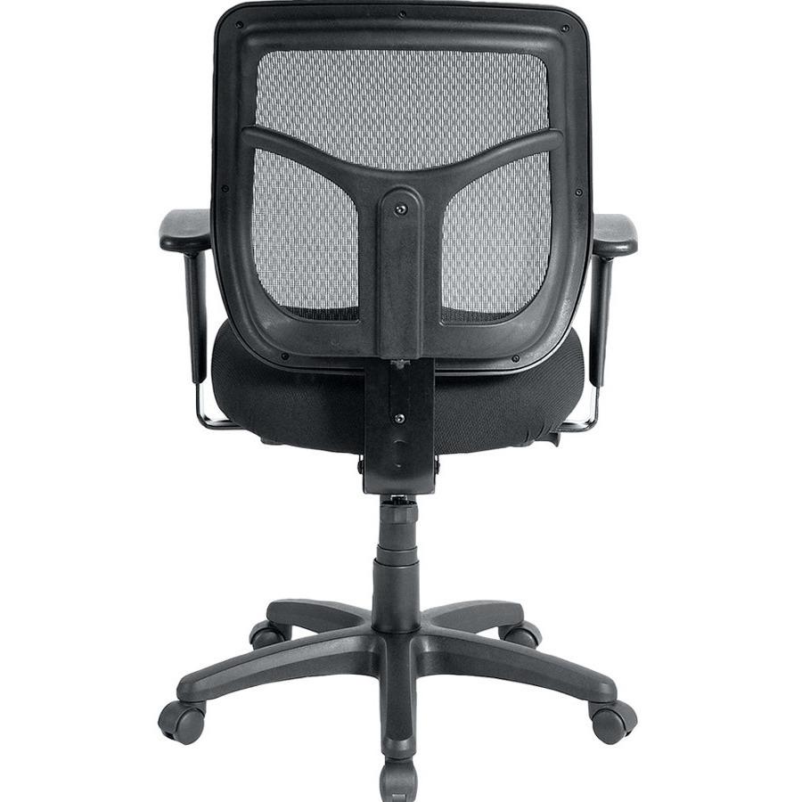 Eurotech Apollo Synchro Mid-Back Chair - Avocado Fabric Seat - Black Fabric Back - Mid Back - 5-star Base - Armrest - 1 Each. Picture 2