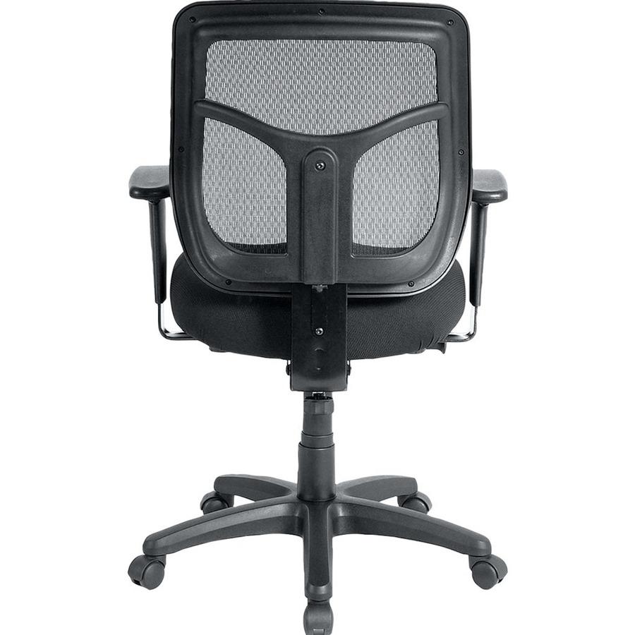 Eurotech Apollo Synchro Mid-Back Chair - Matador Fabric Seat - Black Fabric Back - Mid Back - 5-star Base - Armrest - 1 Each. Picture 5