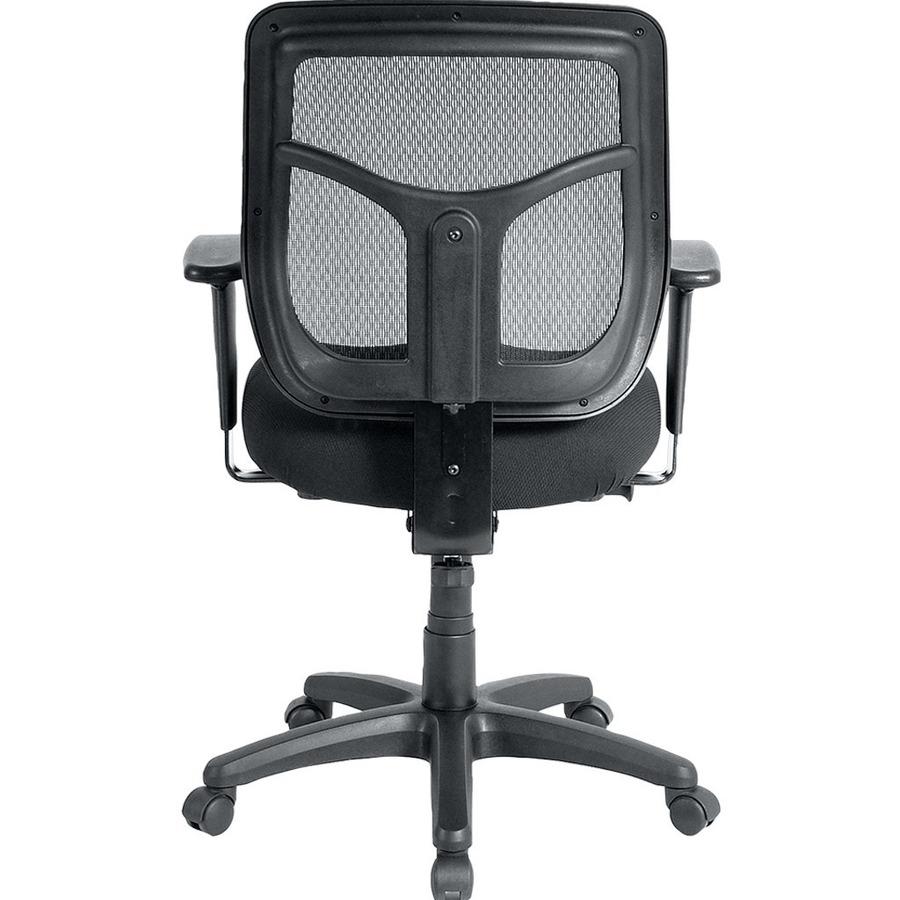 Eurotech Apollo Synchro Mid-Back Chair - Persimmon Fabric Seat - Black Fabric Back - Mid Back - 5-star Base - Armrest - 1 Each. Picture 4