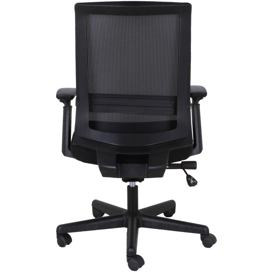Lorell Mesh High-back Executive Chair - High Back - 5-star Base - Black - Armrest - 1 Each. Picture 9