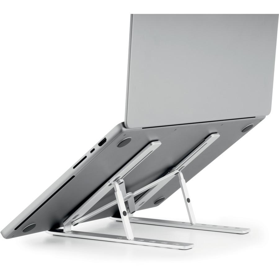 DURABLE Laptop Stand FOLD - Upto 15" Screen Size Notebook Support - Aluminum - Silver. Picture 6