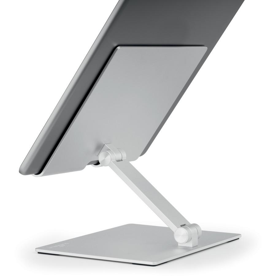DURABLE Rise Tablet Stand - Up to 13" Screen Support - 2.20 lb Load Capacity - 8.1" Height x 6.7" Width x 5.4" Depth - Tabletop - Aluminum - Silver. Picture 8