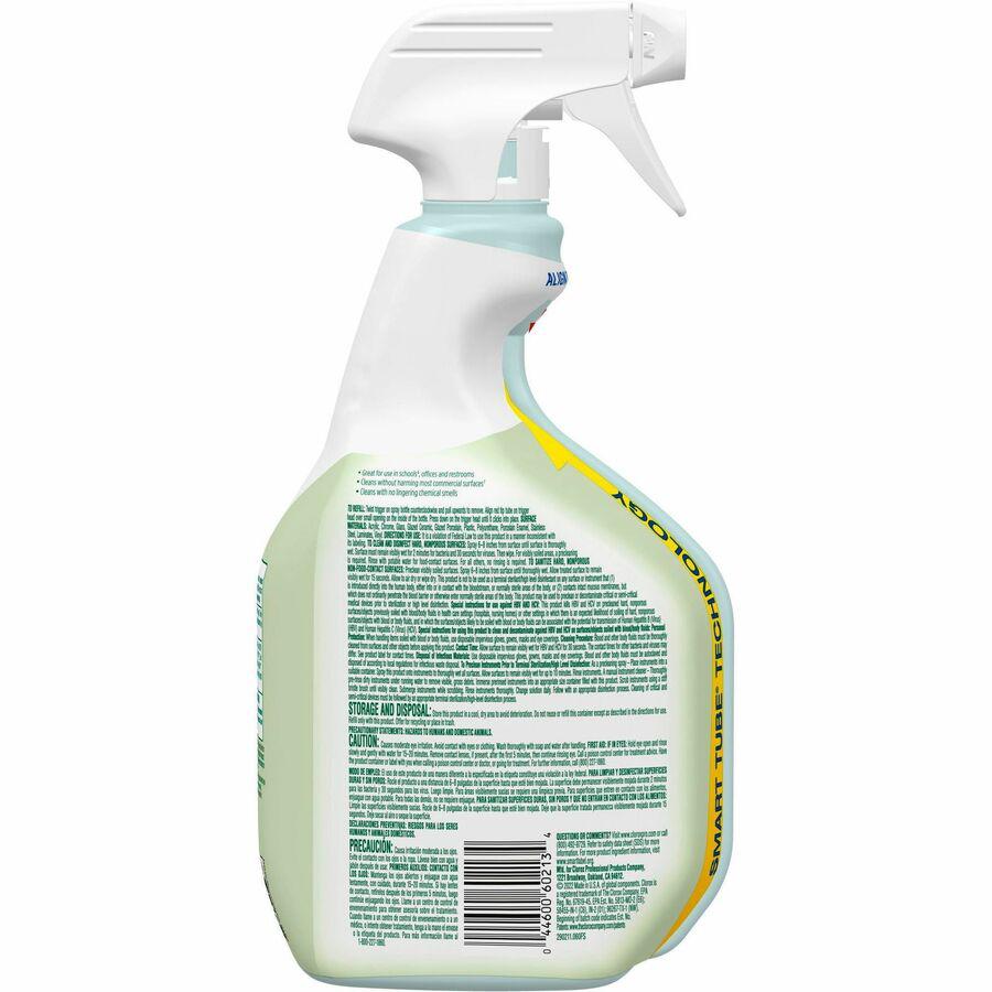 CloroxPro&trade; EcoClean Disinfecting Cleaner Spray - Ready-To-Use - 32 fl oz (1 quart) - Fresh Scent - 9 / Carton - Disinfectant, Bleach-free, Alcohol-free, Phosphate-free, Odor Resistant - Green, W. Picture 7