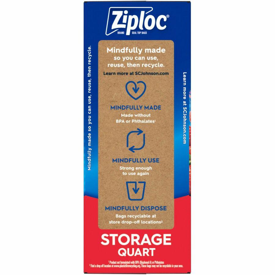 Ziploc&reg; Stand-Up Storage Bags - Blue - 9/Carton - Kitchen. Picture 9