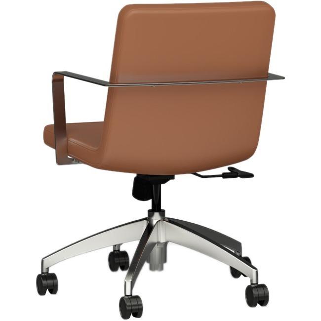 9 to 5 Seating Diddy 2450 Executive Chair - White Foam Seat - White Foam Back - 5-star Base - 1 Each. Picture 6