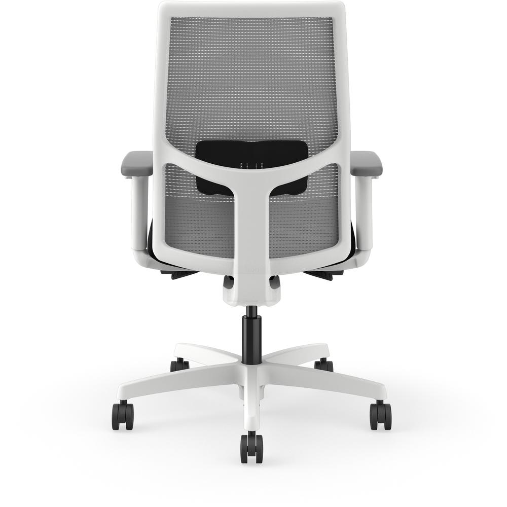 HON Ignition Mid-back Task Chair - Black Seat - Fog Mesh Back - Designer White Frame - Mid Back - 1 Each. Picture 2