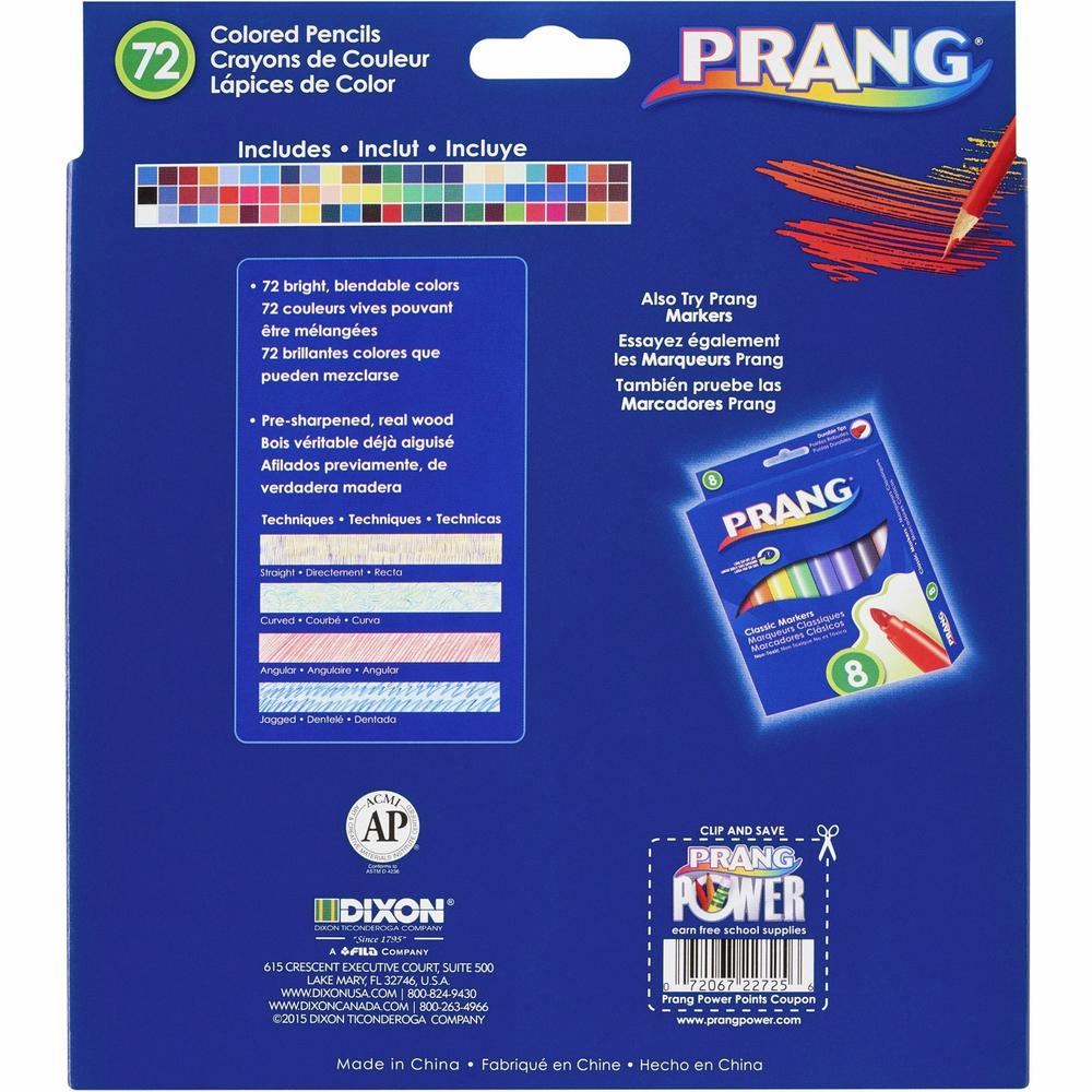 Prang Colored Pencils - 3.3 mm Lead Diameter - Assorted Lead - 72 / Box. Picture 5