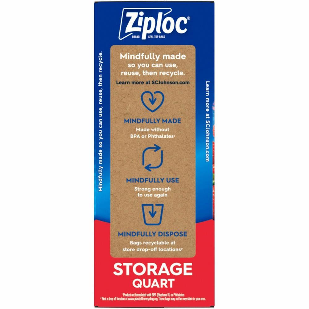 Ziploc&reg; Stand-Up Storage Bags - Blue - 9/Carton - Kitchen. Picture 8