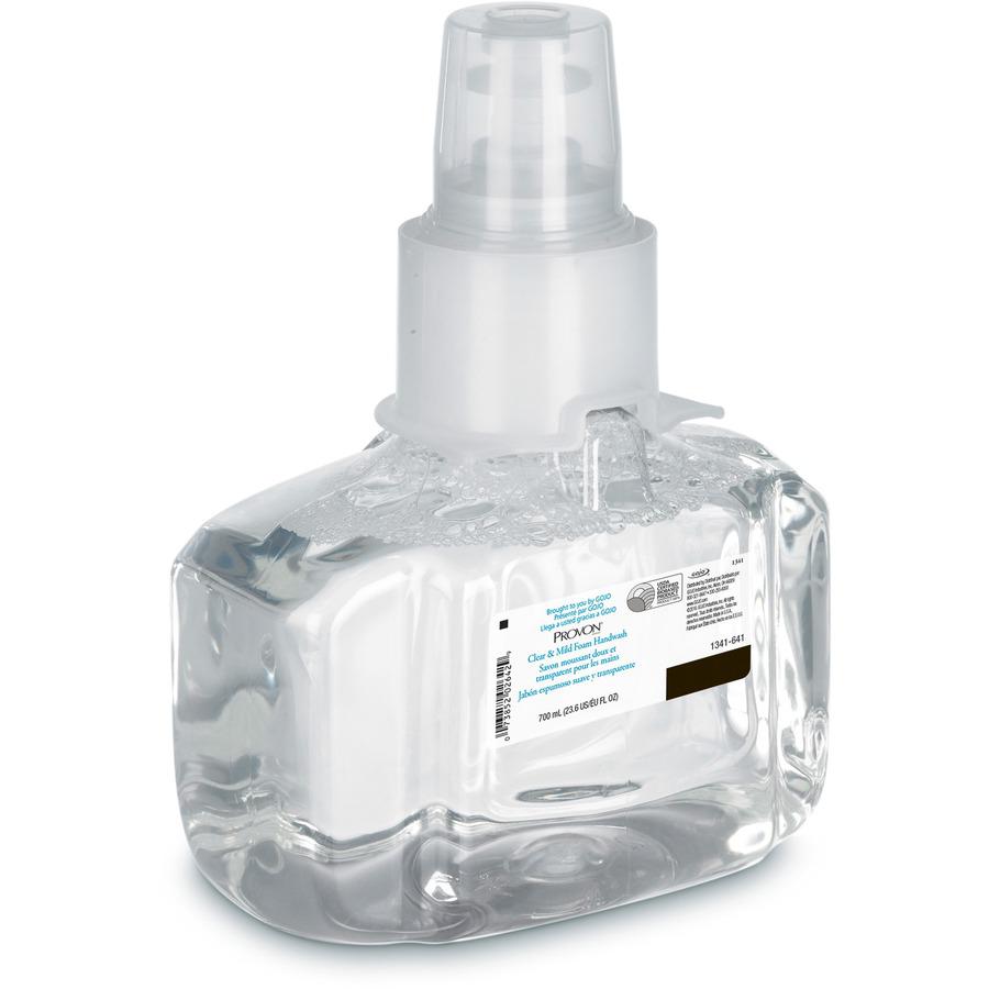 Provon LTX-7 Clear & Mild Foam Handwash Refill - Fragrance-free ScentFor - 23.7 fl oz (700 mL) - Pump Bottle Dispenser - Kill Germs - Hand - Moisturizing - Clear - Rich Lather, Dye-free, Bio-based, Fr. Picture 5